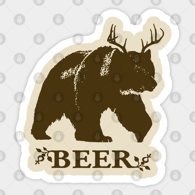 Bear Deer Funny Sticker by holiewd